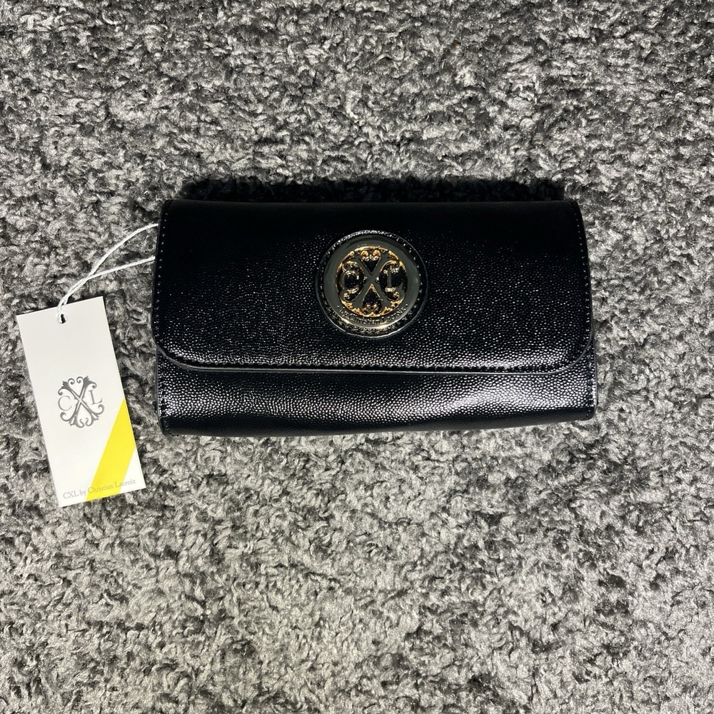 CXL by Christian Lacroix‎ Bali Caviar Small Clutch Wristlet Black MSRP $78.00